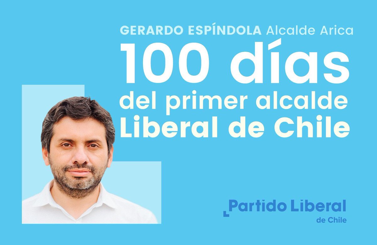 Liberales_Chile's tweet photo. [VIDEO] Mira aquí los 100 primeros días del primer Alcalde liberal @Gerardo_Arica https://t.co/ykF2BwC28X https://t.co/0Wg0dlw81d