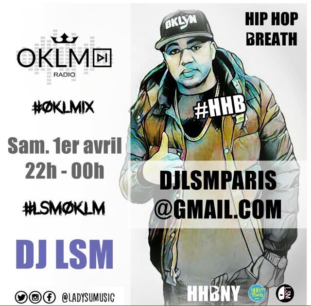 PoseiManifest's tweet photo. 1er Avril 22/00h Oklmix/Dj Lsm 100% Us #LSM #OKLMix #LSMOKLM @LadySuMusic @oklmradio https://t.co/ukbBX9hqJN
