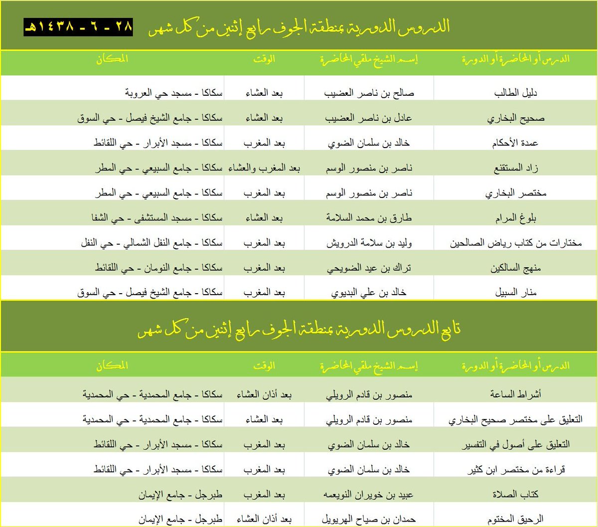 اذان العشاء في سكاكا