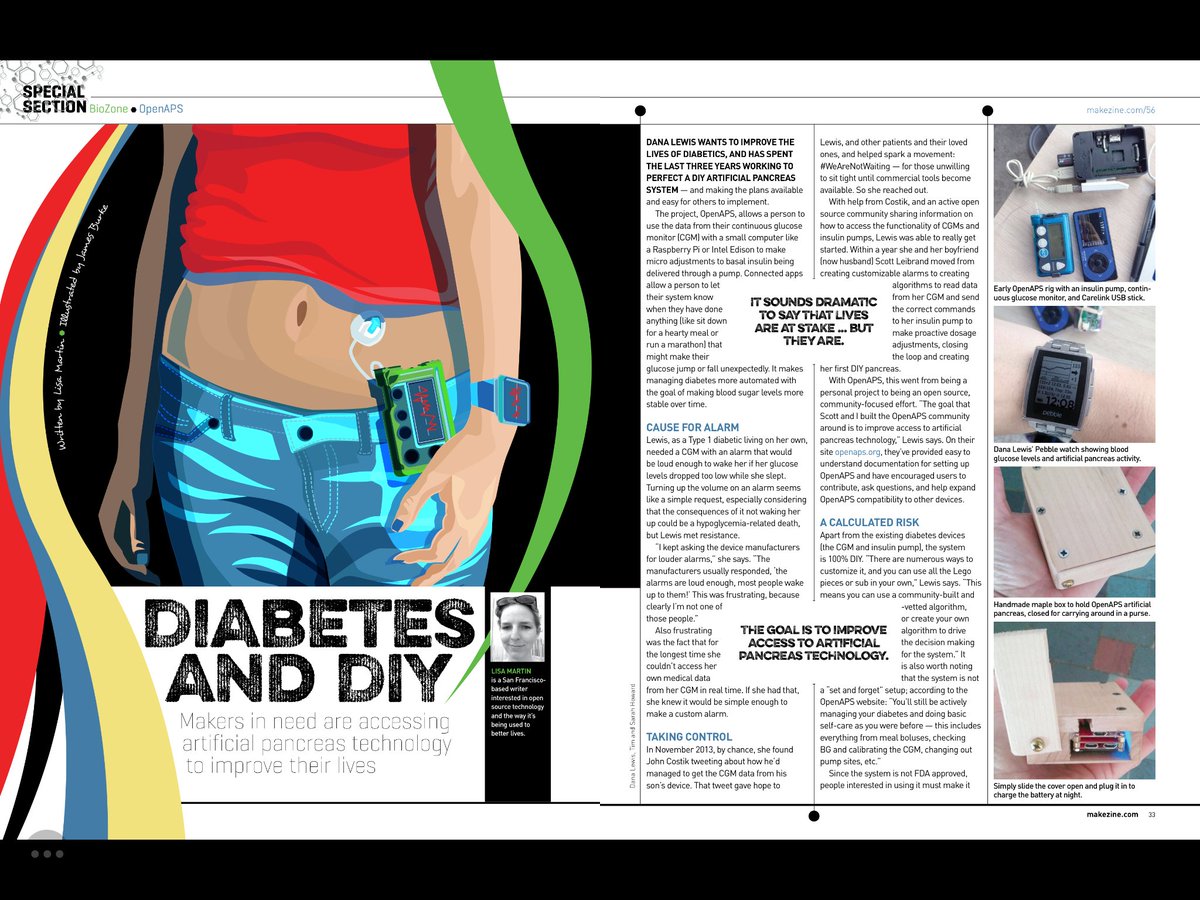 EricTopol's tweet photo. The #diabetes DIY movement is in high gear @OpenAPS, #WeAreNotWaiting and even making insulin @OpenInsulin https://t.co/gAjG29Xsul @make https://t.co/1bLG5ZV9ip