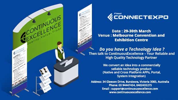 Look forward to exhibiting <a href="/Connect_AU/">CONNECT</a> on the 29-30th March at #MCEC in Melb!-Make your technology ideas a reality #apps #portal #startups