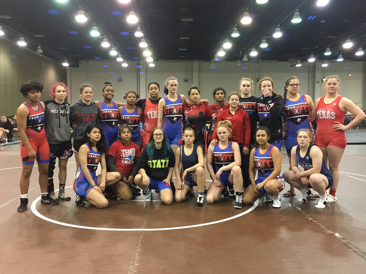 TXGirlsWrest's tweet photo. Your 2017 Texas National Team for this years Girls Folkstyle Duals in Oklahoma City #texaswomanswrestling https://t.co/91istY1rLZ