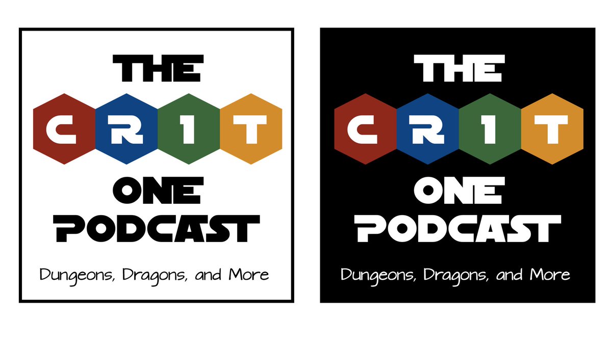 CritOnePodcast's tweet image. A new logo is coming, but should we go with black or white?