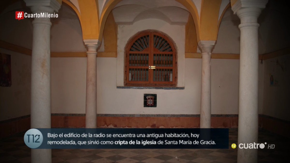 navedelmisterio's tweet photo. Bajo el edificio de la radio se encuentra una antigua habitación, hoy remodelada, que sirvió como cripta de la iglesia de Santa Mª de Gracia https://t.co/iQbFQHavWm