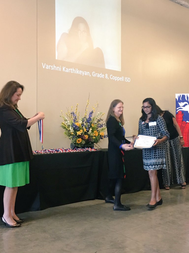 RichardsArtRoom's tweet photo. What a great day celebrating Varshni and all Coppell YAM winners! #txYAM17 #ArtEdMatters @Coppellisd @coppelleast https://t.co/Jifkv5O54Q