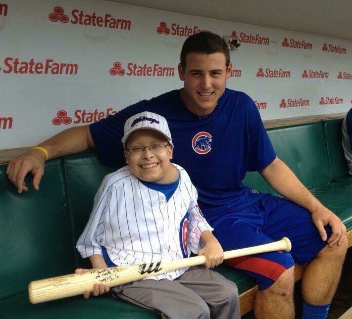 AHSDM6's tweet photo. Hey @ARizzo44 in 2013 huge fan Jordan Schmidt passed away. We want to give his family an autograph Friday at Dance Marathon! Help us out!💙❤️ https://t.co/IprJpsEQFk