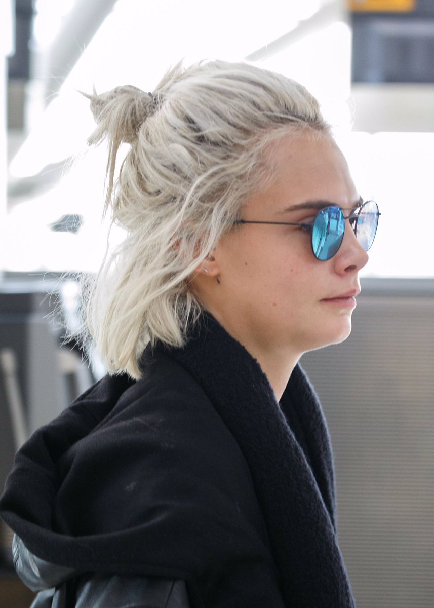 March 26: Cara Delevingne departing from Heatrow Airport in London.