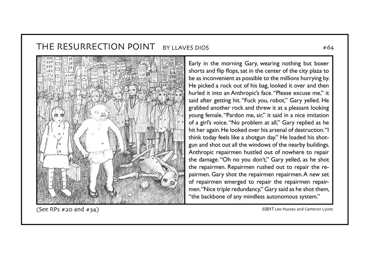 Respoint6's tweet image. Repairmen rushed out to repair the repairmen. #repairmen #robots #robotapocalypse #64