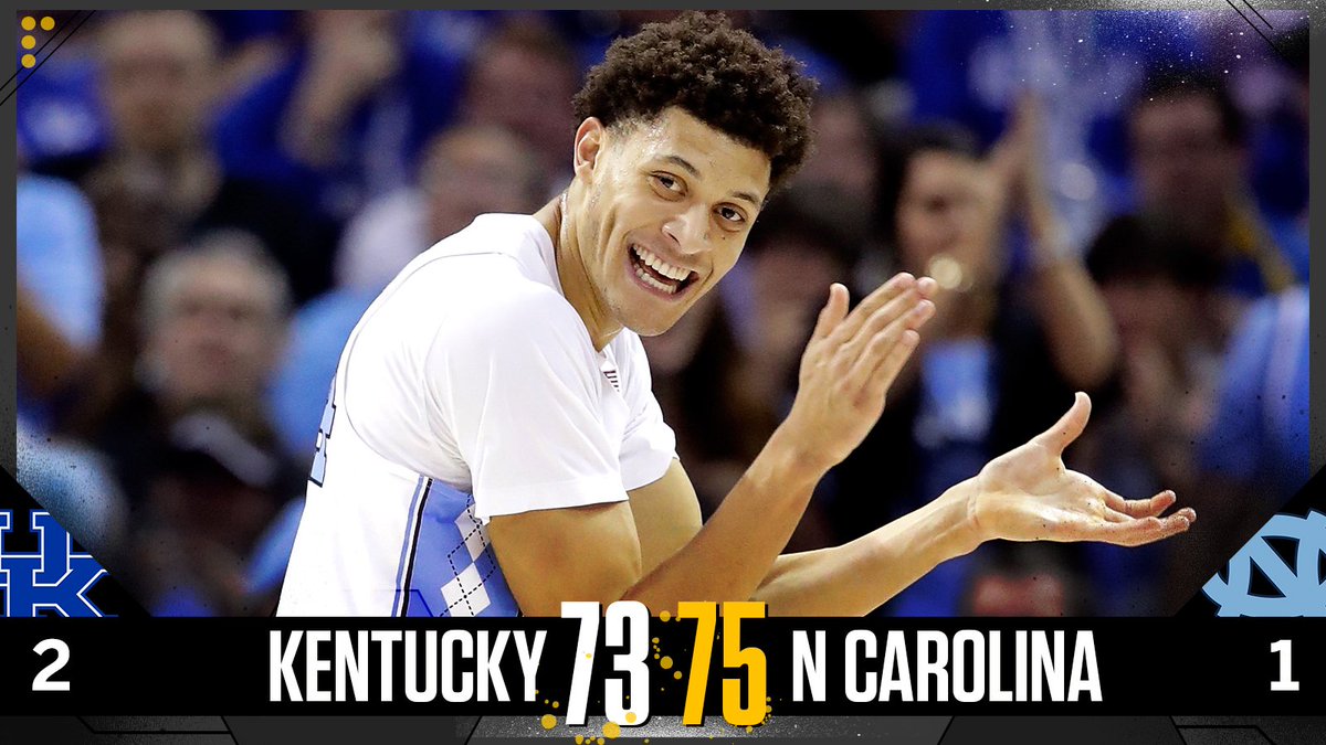 WHAT A GAME!

After Kentucky ties it with a late 3, North Carolina answers with a last-second shot for a record 20th Final Four trip!