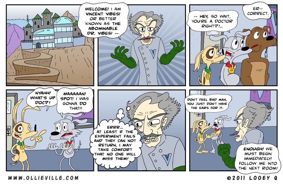 looeyqcomics's tweet photo. Spot's right, he has better ears for a bugs bunny impersonation than MD. #LooeyQ #LooeyQComics #webcomics https://t.co/gPttmyJBxh https://t.co/3KovQOT0eK