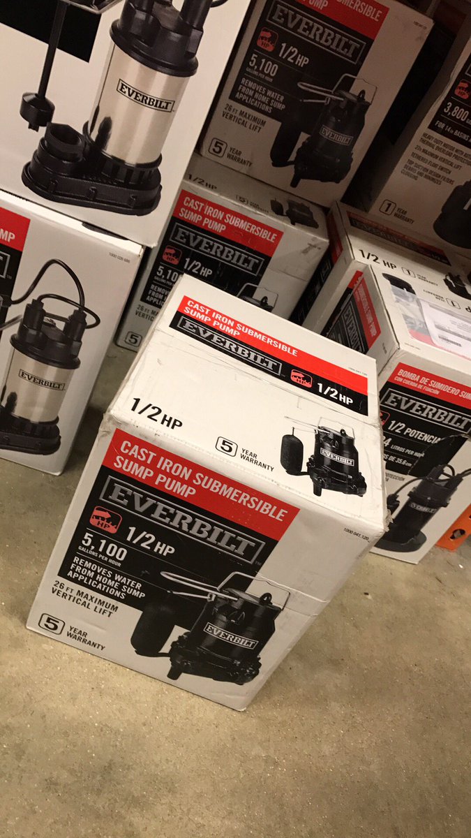 NicoleGuenther's tweet photo. When life delivers lemons, you buy a new sub pump from #HomeDepot. Excellent #Customerservice and advisement. #everbilt https://t.co/ZbVqU5rjNe