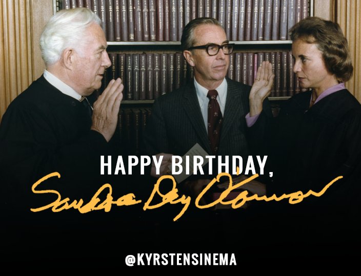 Happy birthday to Sandra Day O\Connor, the first woman Supreme Court Justice! 