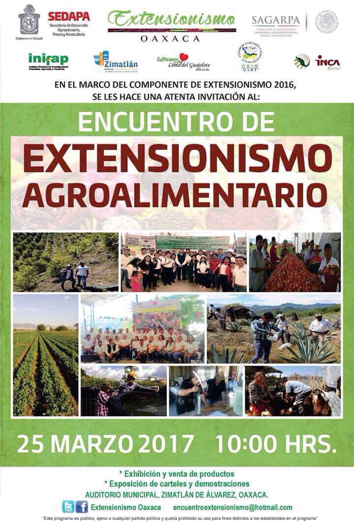 CeirUjat's tweet photo. Encuentro de extensionismo agroalimentario 2017. En el estado de Oaxaca. Impulsando el @ExtensionismoMx https://t.co/DXz8p6HCgi