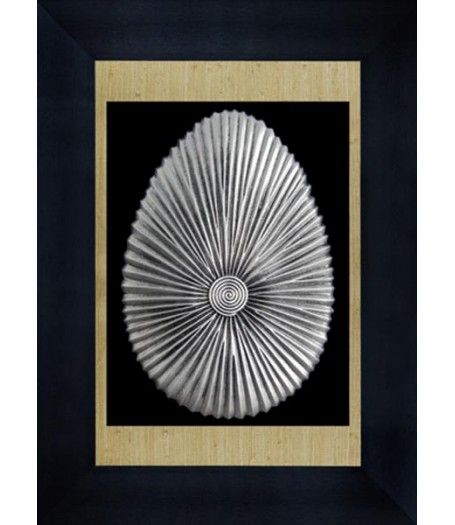 63x 85cm - Stylish shadow box with contemporary black and silver on a light brown backing. #3Dshadowbox #walldecor #wallartwork #framedart