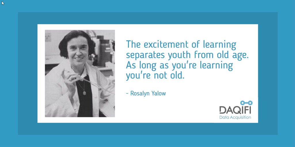 DAQifi's tweet photo. Rosalyn was a co-winner of the Nobel Prize in 1977 for her development of radioimmunoassay (RIA)! #WomensHistoryMonth #WomenOfScience https://t.co/XnGPNkWC4a