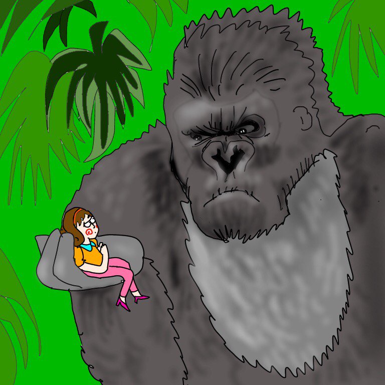 おにぎりのり子 キングコング キングコング ゴリラ 映画 イラスト マンガ 挿絵 Illustration Manga Kingkong Gorilla Movie