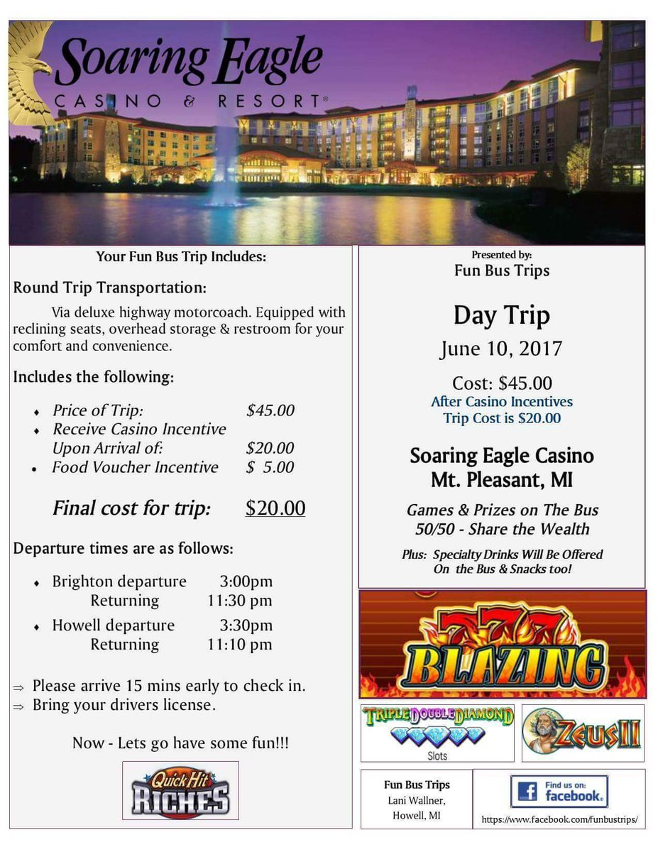 FunBusTrips1's tweet image. Can't wait for this trip @SoaringEagle777 were excited to come!  Filling the bus already!