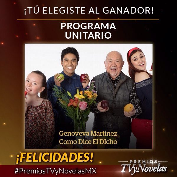 iviboza's tweet photo. @FernandaSasse-felicidades mi princesa por el premio🏆de #ComoDiceElDicho como #MejorProgramaUnitario en los #PremiosTVyNovelasMX 🎉👏🏻😘 https://t.co/DNFOeUZGQ8