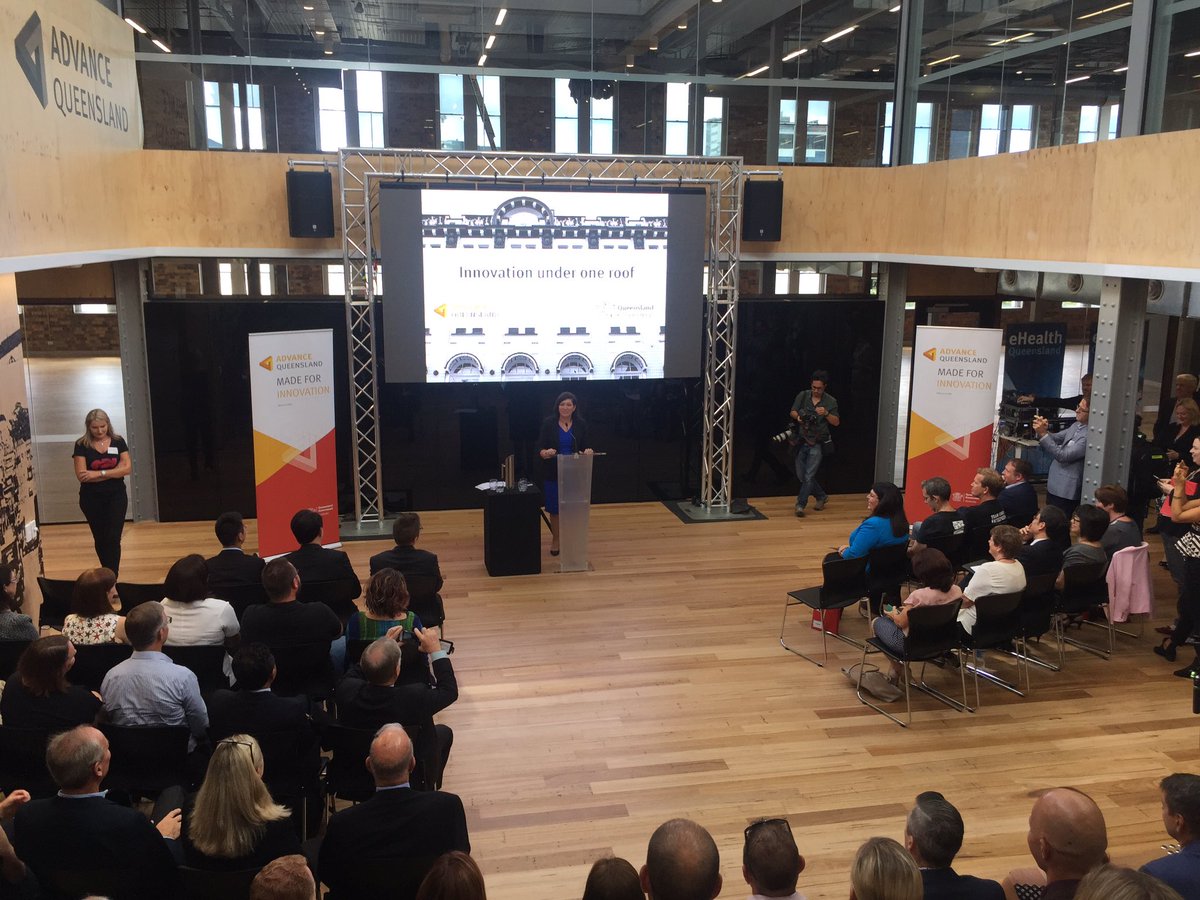 GreenSocksAU's tweet photo. Woohoo! GreenSocks united again to watch @LeeanneEnoch MP opening #theprecinct in #Brisbane - new home for @RiverCityLabs &amp; cool #startups https://t.co/VhjC4khgyi
