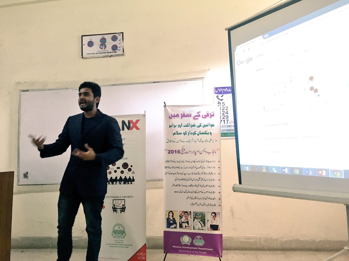 PlanX_PITB's tweet photo. The 2nd half of our #womenempowerment workshop with @wddpunjab is on #CyberSecurity delivered by @Shahmeer_Amir an expert ethical #hacker https://t.co/Tko79aw7we