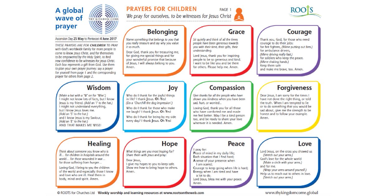 Please share: 
Free #ThyKingdomCome prayer journeys for children &amp; young ppl – ideal for use in churches &amp; schools 

rootsontheweb.com/thykingdomcome…