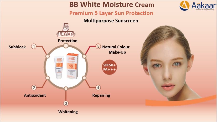 AakaarMedical's tweet photo. BB White moisture cream is a multipurpose sunscreen which gives 5 layers sun protection https://t.co/PXiurcc767