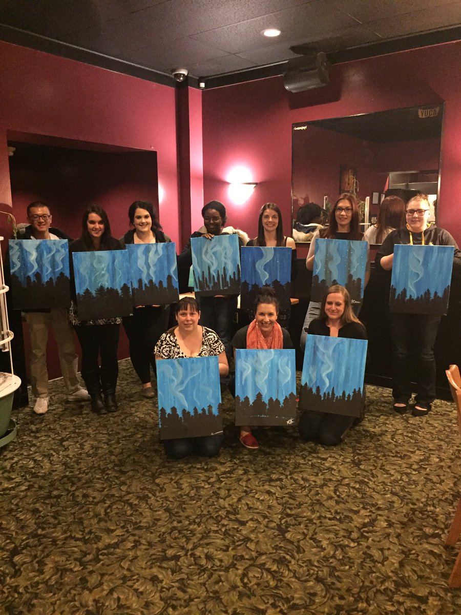 MalloryScobel's tweet photo. Cobblestone Paint Night! So much fun. #teambuilding #httw1 @ToddLinnen_TD @CFOBriana @PaulaOShea2 https://t.co/Q19NHx4njh