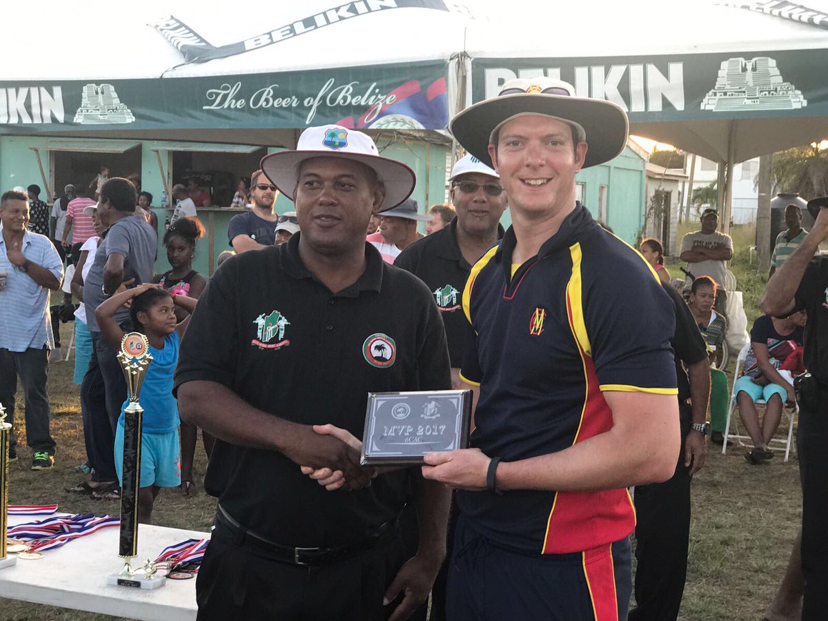 MCCMexicoBelize's tweet photo. The tournament MVP went to our own @MrJamesHawley taking 13 wickets and scoring 89 runs! https://t.co/0XBxqt87Yi