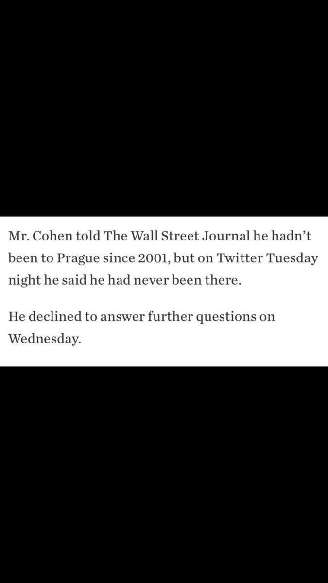 funder's tweet photo. You don't forget that u went to a country before—lie to @wsj about it &amp; cite a year. He's been. Why's Cohen lying? #trumprussia #russiagate https://t.co/rXKHw45OR3