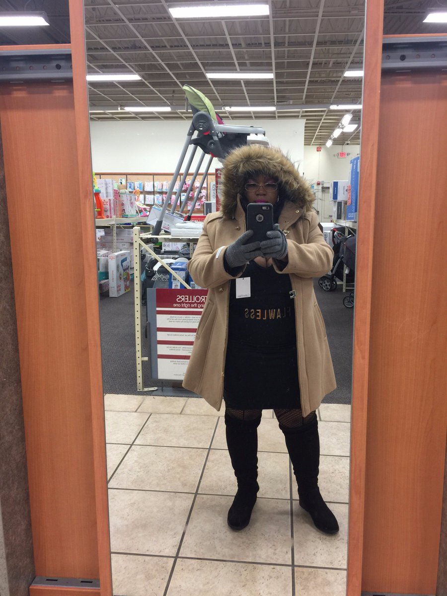 DimondRose's tweet photo. When the weather got me @Burlington picking out coats! #WinterIsNotOverYet Burlington coats make me feel #Flawless #FleekMode #SoManyChoices https://t.co/tswfl0JPR3