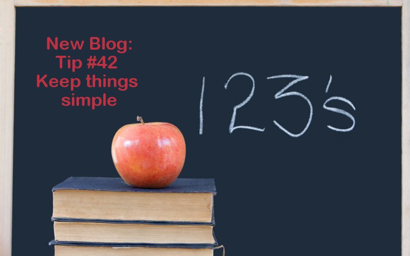 traceyleak's tweet image. New blog posted! Tip #42 - Keep things simple  ow.ly/2ixQ3097yga #101tipsforfranchise