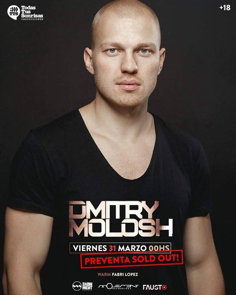 TTS_Productora's tweet photo. Todas Tus Sonrisas Producciones presenta: ▶ Dmitry Molosh (Bielorrusia)
 Warm: Fabri Lopez
 
 PREVENTA SOLD OUT ! https://t.co/jzIamFblI3