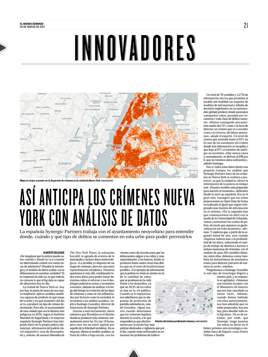 New York utiliza el Big data para predecir los crímenes con <a href="/synergicpartner/">Synergic Partners</a> y <a href="/CARTO/">CARTO</a>    Cuando la ficción se hace realidad.