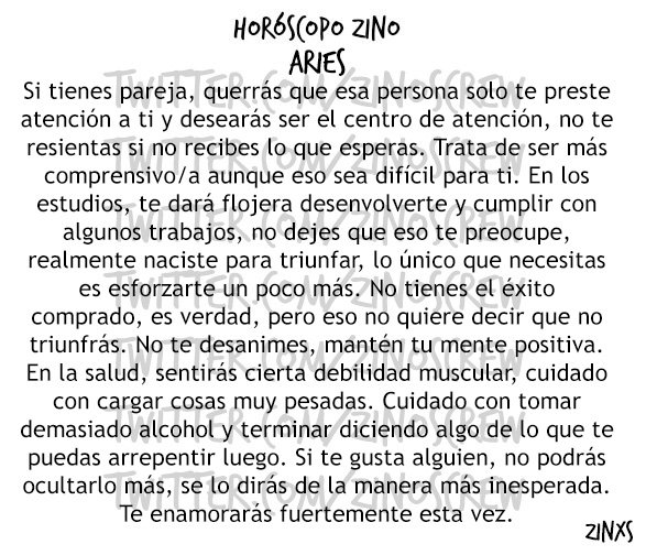 zinos__'s tweet photo. #HoróscopoZino #Aries
Parte I &amp; II https://t.co/PI7tZpFqmU