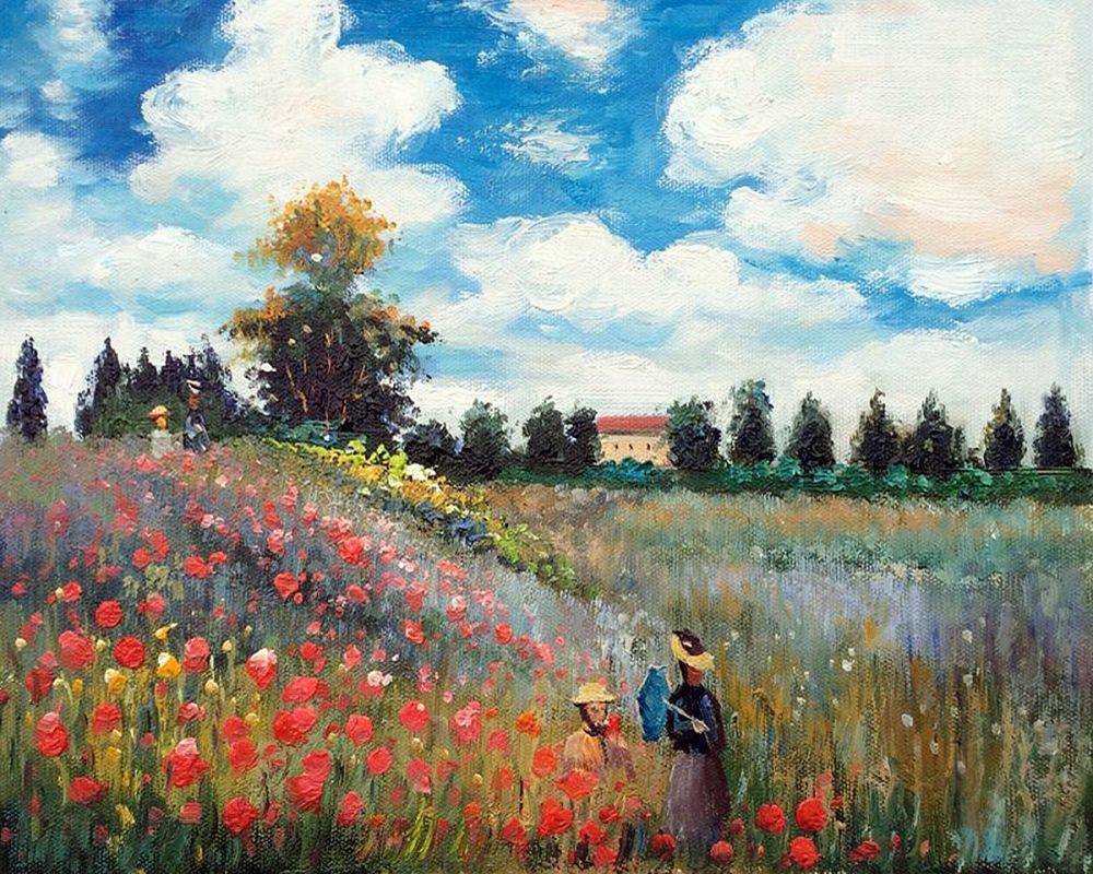 Claude Monet 'Poppy Fields near Argenteuil' #landscape #painting