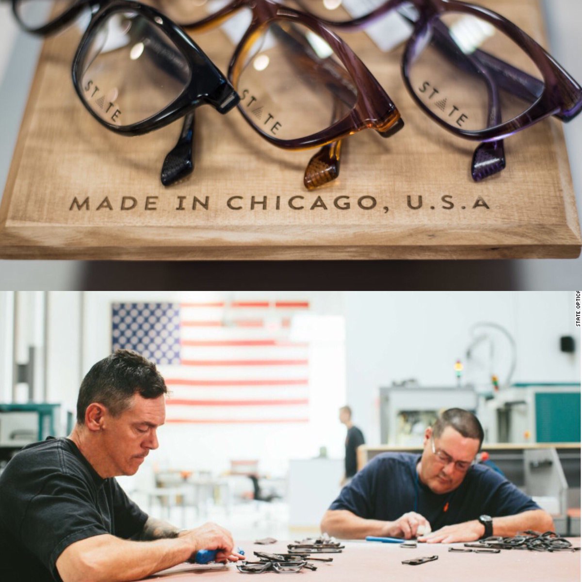 Design4Vision's tweet photo. Handcrafted luxury frames.   Made from the best materials in the industry.  MADE IN USA! #StateOptical #🇺🇸#MadeInUSA #BuyAmerican #chicago https://t.co/I9W9iE7iag