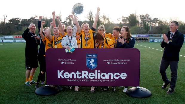 KentFA's tweet photo. ⚽️🏆MATCH REPORT: @MUFCLadies lift the @KentReliance Women's Plate in their first season! https://t.co/CcgnYkwdOR #MagicOfTheCup🏆⚽️ https://t.co/i04gtk6m5C
