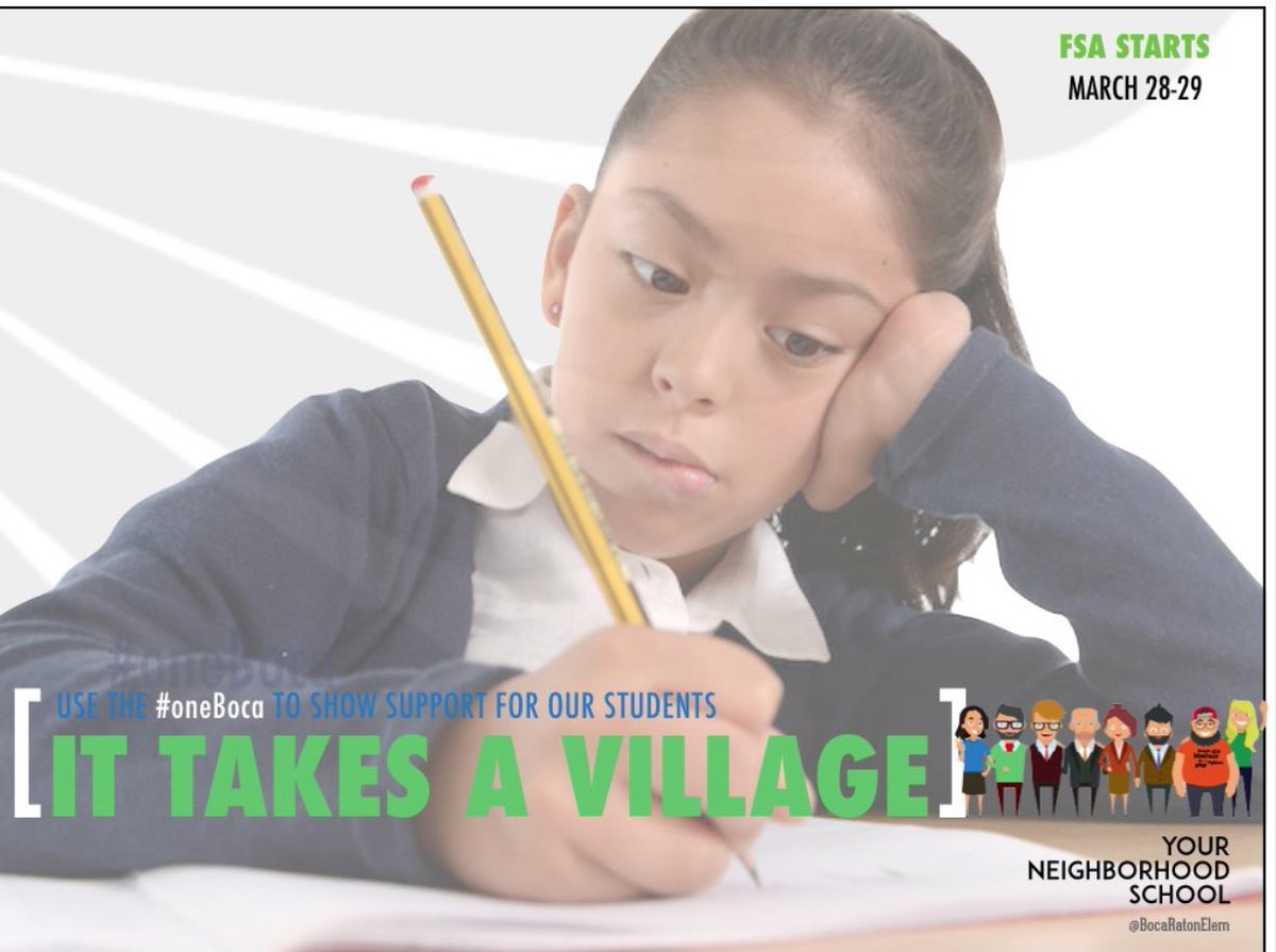 BocaRatonElem's tweet photo. #ittakesavillage Send a shout out to the students at your neighborhood school and let them know a city is behind them #FSAready #oneBoca https://t.co/4xM0ZAkF7t
