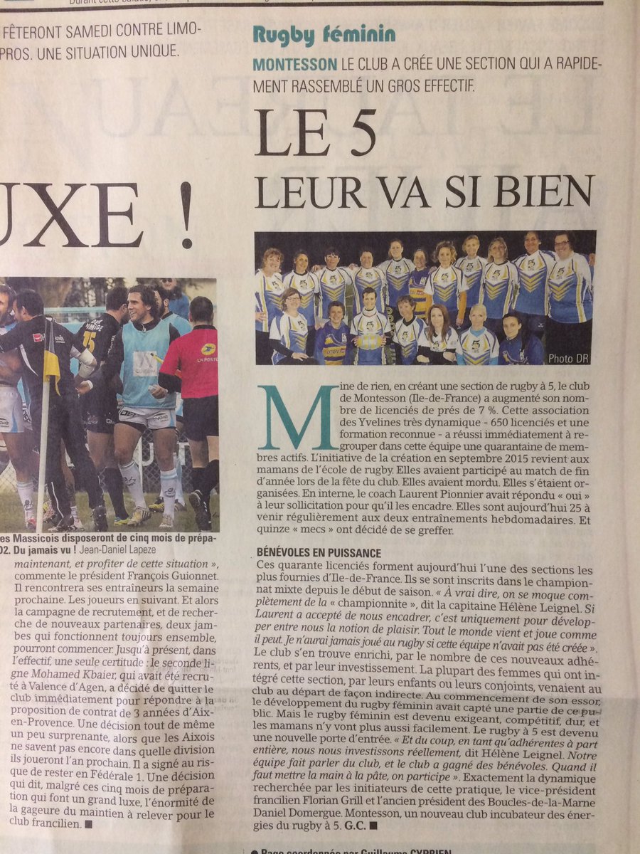 rugby5rcmc (@rugby5rcmc) on Twitter photo Un grand merci Ă Guillaume Cyprien du <a href="/midi_olympique/">Midi Olympique</a> pour cet article . <a href="/ChatouInfos/">Chatou Infos</a> #rugbya5 @CIFRugby <a href="/MontessonMairie/">Montesson</a> Un grand merci Ă Guillaume Cyprien du <a href="/midi_olympique/">Midi Olympique</a> pour cet article . <a href="/ChatouInfos/">Chatou Infos</a> #rugbya5 @CIFRugby <a href="/MontessonMairie/">Montesson</a>