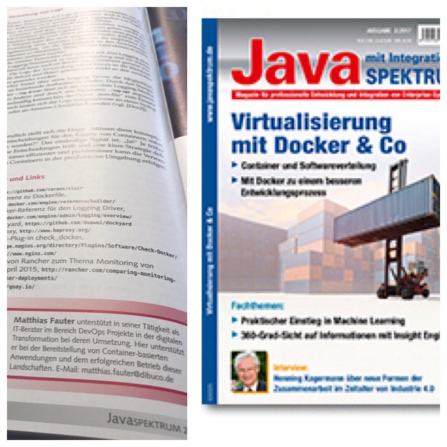 IT_Mazee's tweet image. Read now in #JavaSpektrum my article about #docker in #Production! #dibucogmbh #Container #DigitaleTransformation