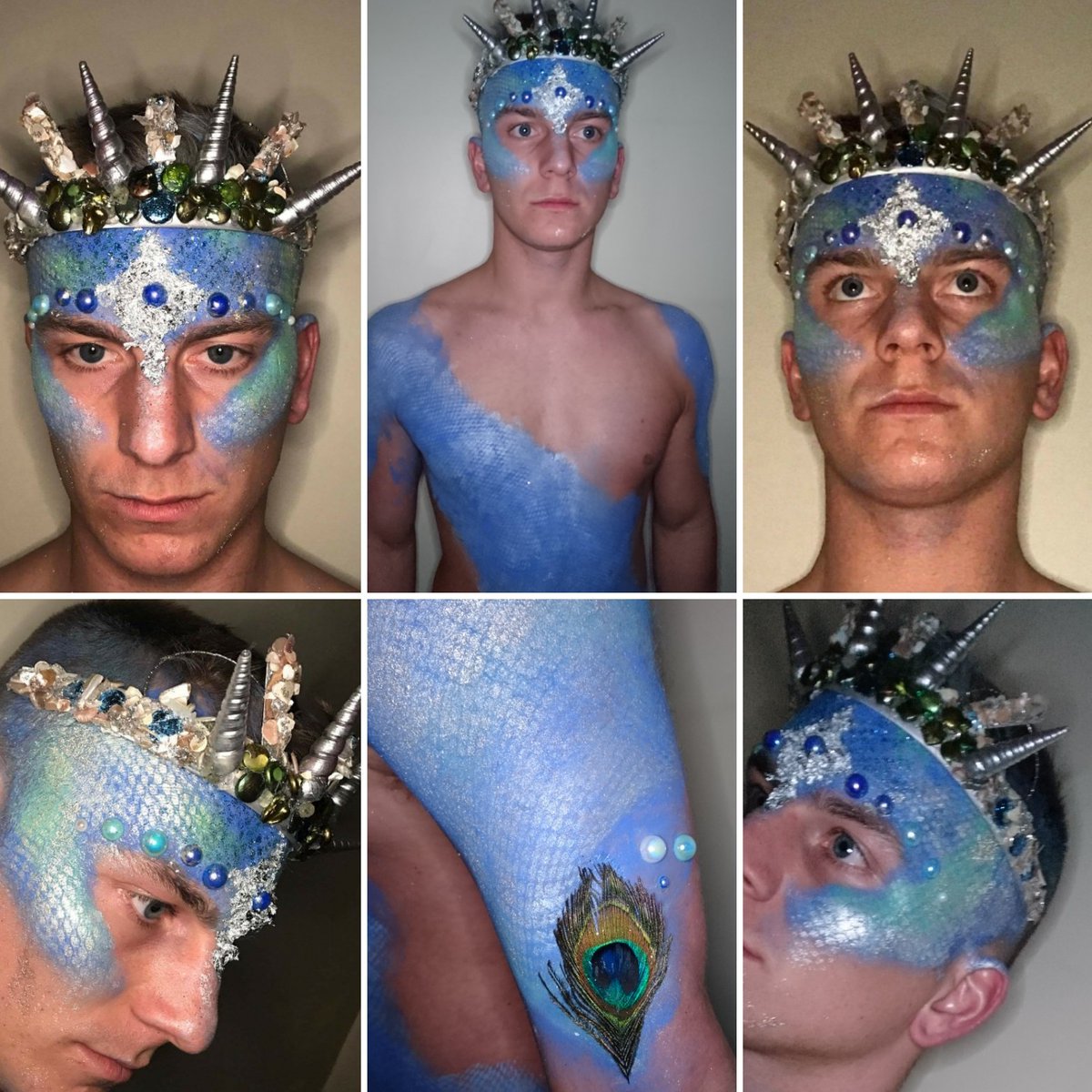 MuaMermazing's tweet photo. Loved doing this make up!!#mermazingmakeovers #merman #muanorthwest #bodyart #snazeroo #pigments #mermaidmakeup #undiscoveredmua https://t.co/zoONBzT9pO