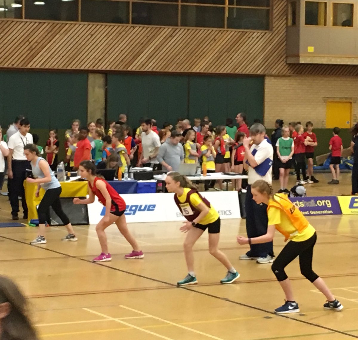 ellageorgia's tweet photo. @RiponPE Ella Foster 1st 6 lap race &amp; 8 lap paarlauf N Yorks NE Sportshall Athletics  - through to U.K. Finals https://t.co/a7xxC0uz6z