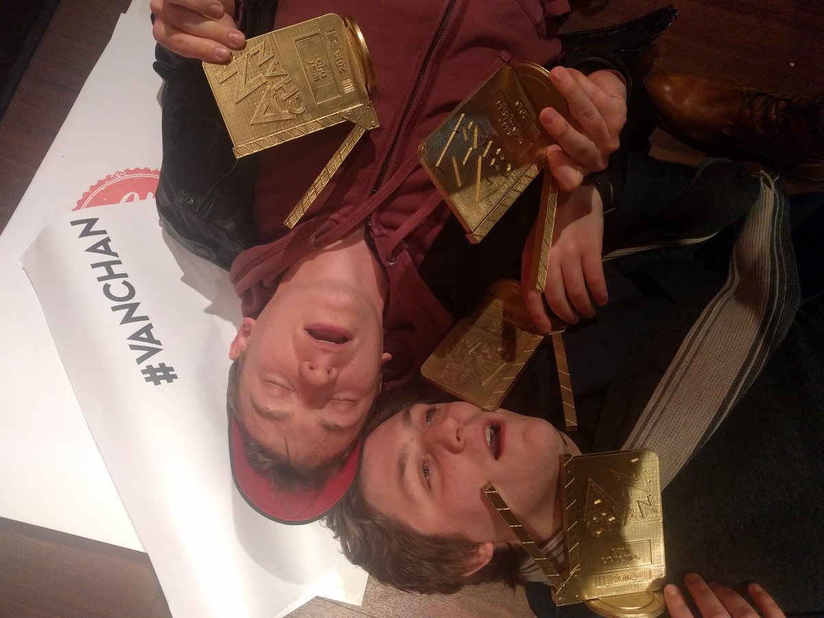 ButtflossStudio's tweet photo. So exhausted. Winning 4 awards ain't easy. Thank you @VanChanFilmFest  #buttfloss https://t.co/eXzUmVP11v