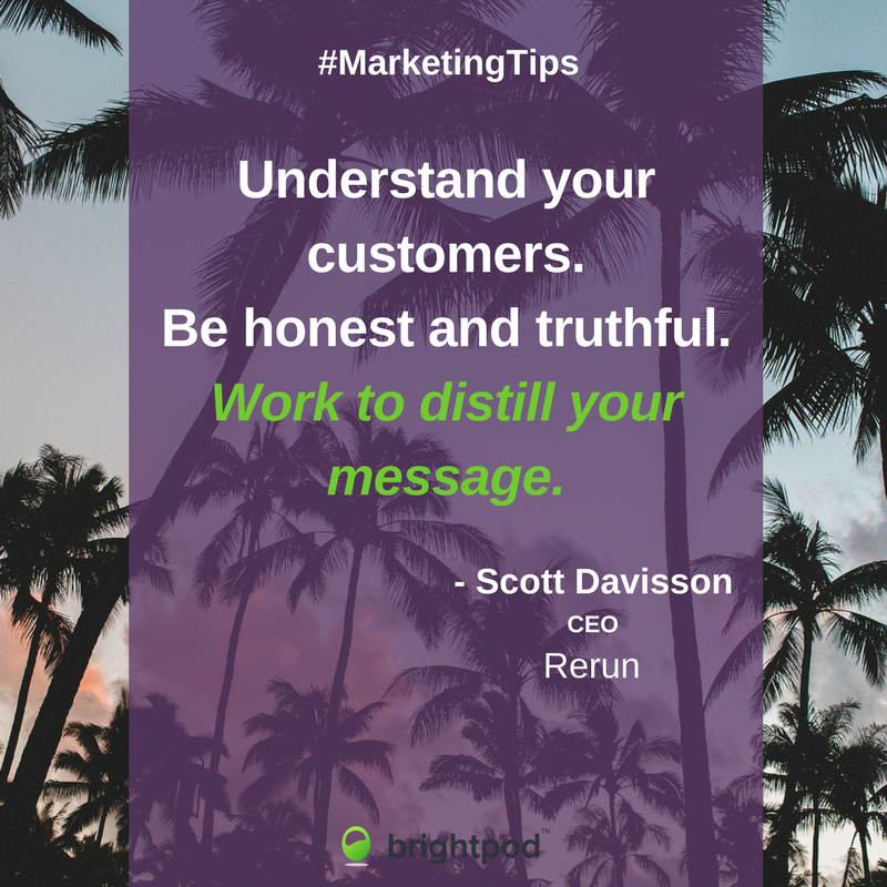 brightpodapp's tweet photo. Scott Davisson, CEO of @Rerunapp shares his marketing tricks and productivity hacks. Check it out: https://t.co/QVPp9rlH4Y #ProductivityHack https://t.co/nPF853BWCf