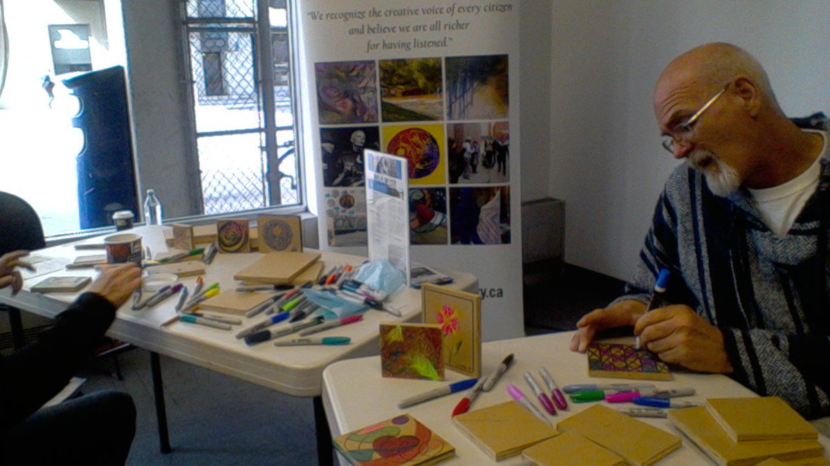 ThisIsMyCityYYC's tweet photo. Join Bill next Tuesday as you add your designs to a colourful wooden mosaic in the making! @calgarylibrary from 4pm to 6pm Apr. 4 #yycevents https://t.co/R8eNSlmfmI
