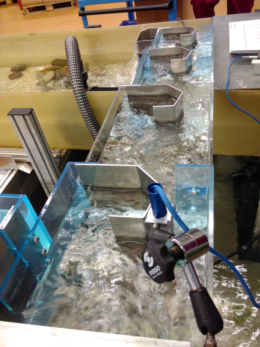 fischwanderung's tweet photo. Fliessgeschwindigkeitsmessungen am Modell der Fischtreppe #Steffstep. https://t.co/XHDtt2bwg3