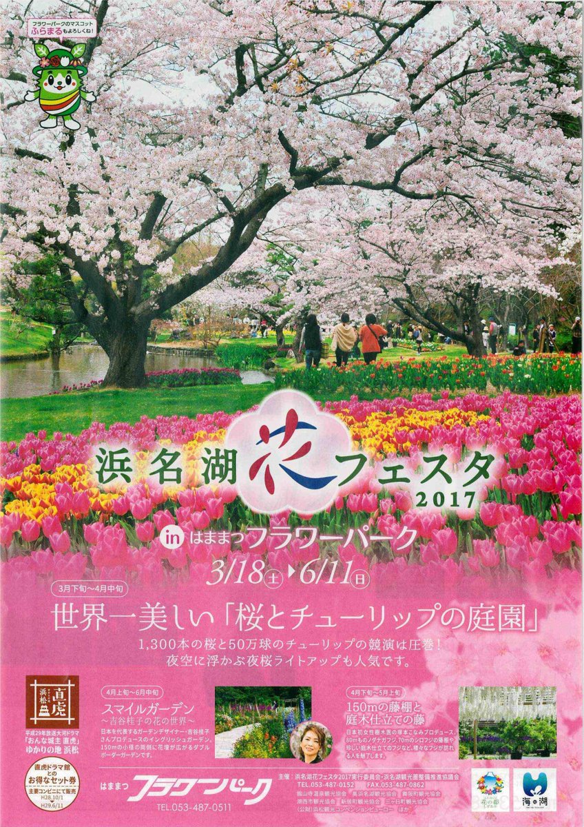 てんこちょ浜松 浜松市 浜名湖花フェスタ17 開催中 季節ごとの 花のリレー をお楽しみください チューリップ も咲き始めていますよ 浜松 フラワーパーク 浜名湖