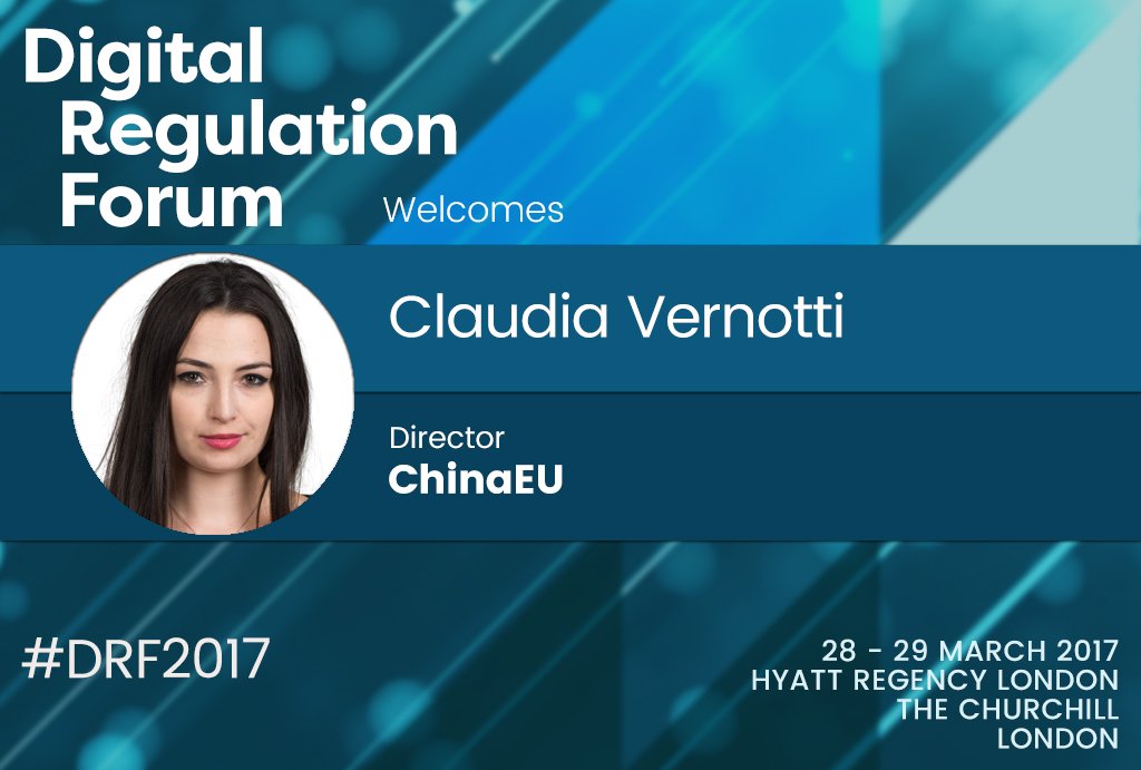 TelcoRegulation's tweet photo. Claudia Vernotti, ChinaEU, talks on how China is showing Europe the way fwd in social media &amp; e-commerce: https://t.co/1joC8mKZAC  #drf2017 https://t.co/2ClwpI4axs