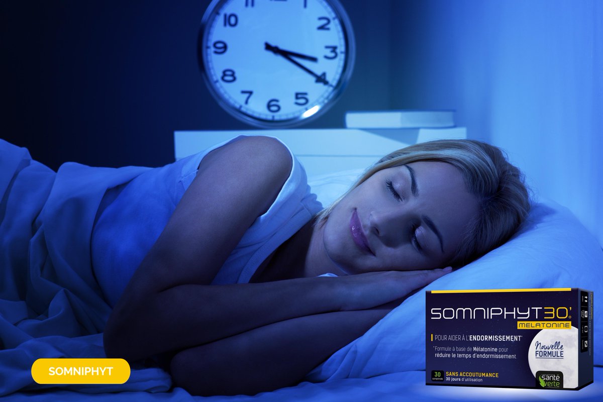 Adoptez Somniphyt 30' mélatonine, fruit de l'expertise Santé Verte avec de la Mélatonine qui contribue à réduire le temps d'endormissement.