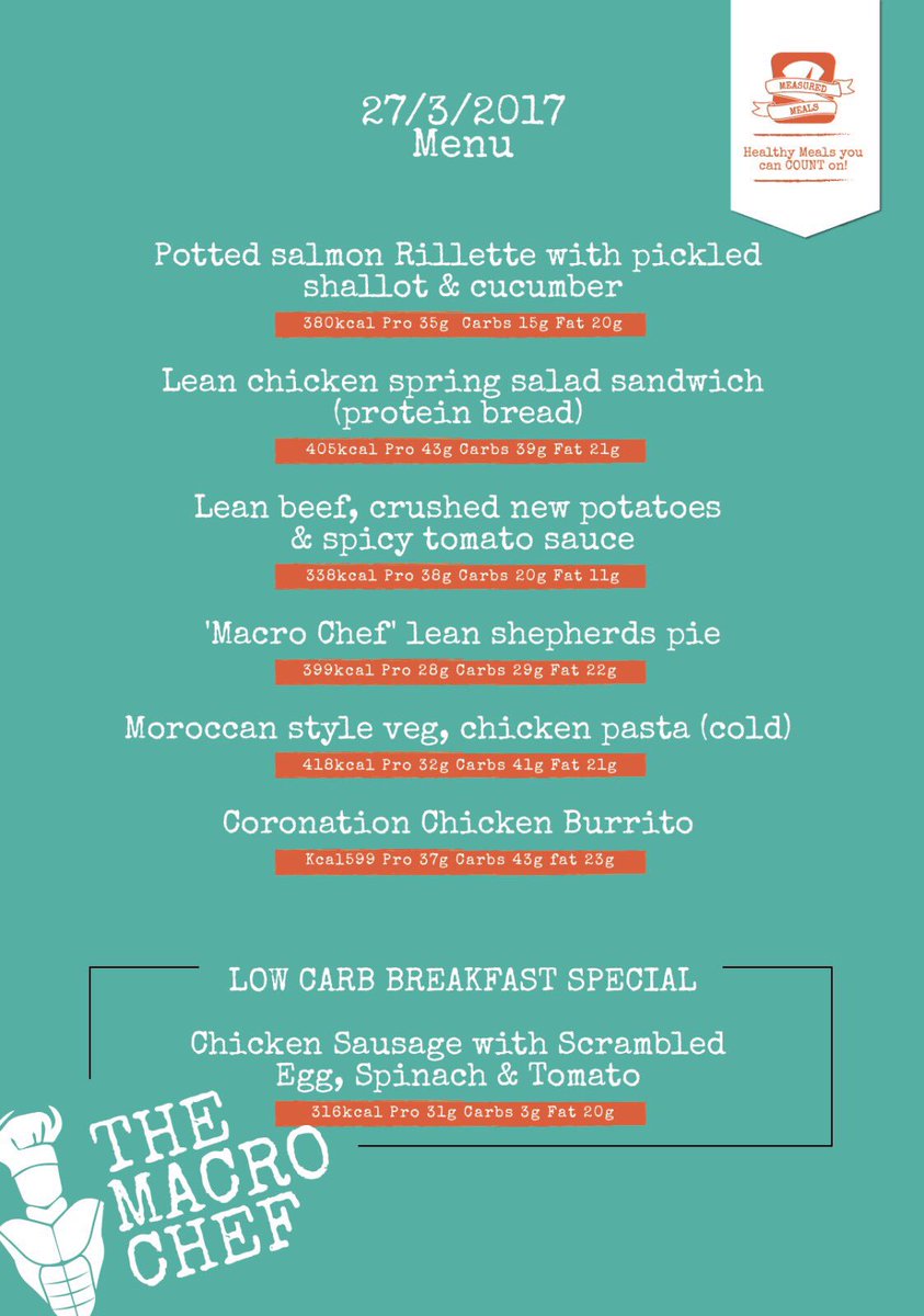 TheMacroChef's tweet photo. New week. New menu 😍 https://t.co/VRbG0fD6r7